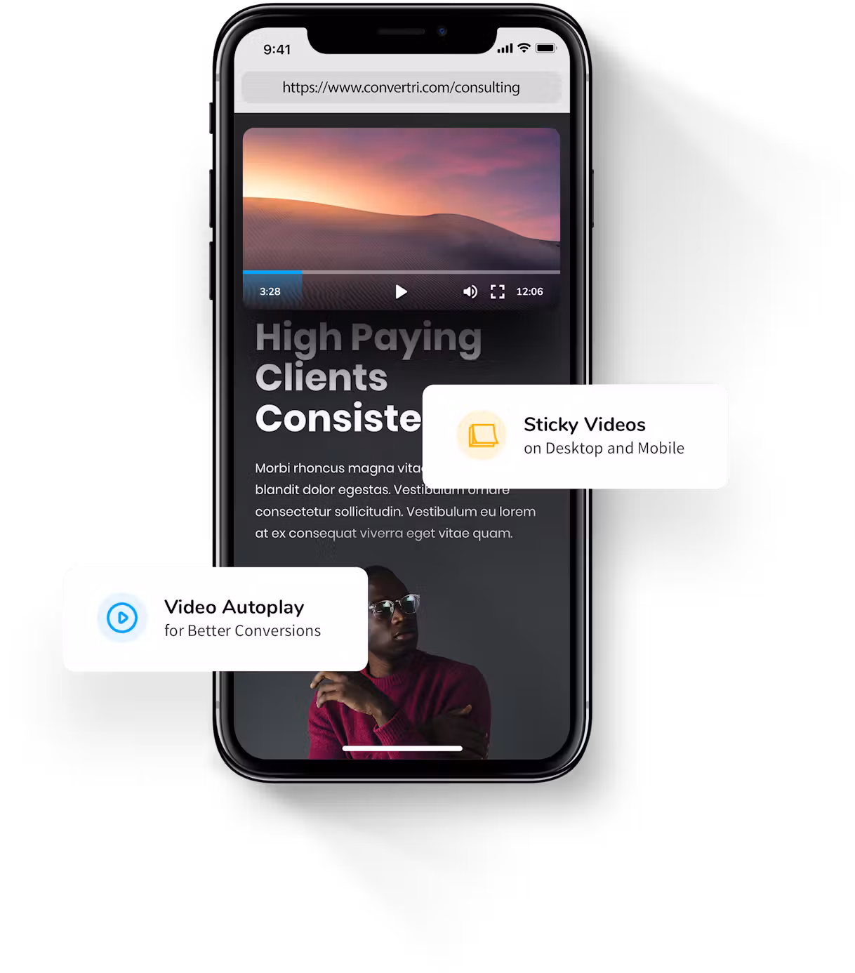 Convertri video player with advanced conversion features